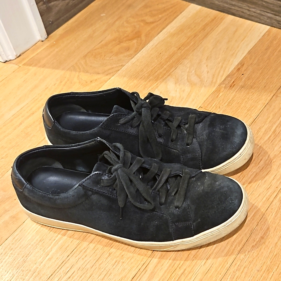 Vince Black Suede Sneakers Size 9